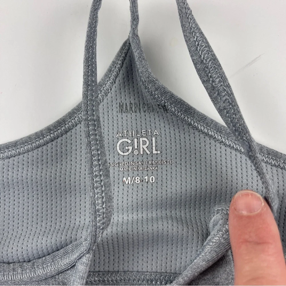 Athleta Girl Heather Gray All Day Bra M 8-10 - Picture 3 of 3